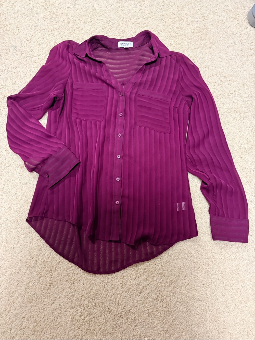 Express Women's Plum Sheer Portofino
